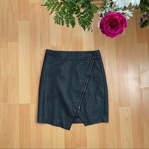 Dynamite Faux Leather Black Mini Skirt